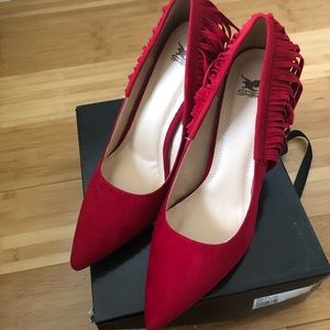 Shiekh- red suede like stilletto